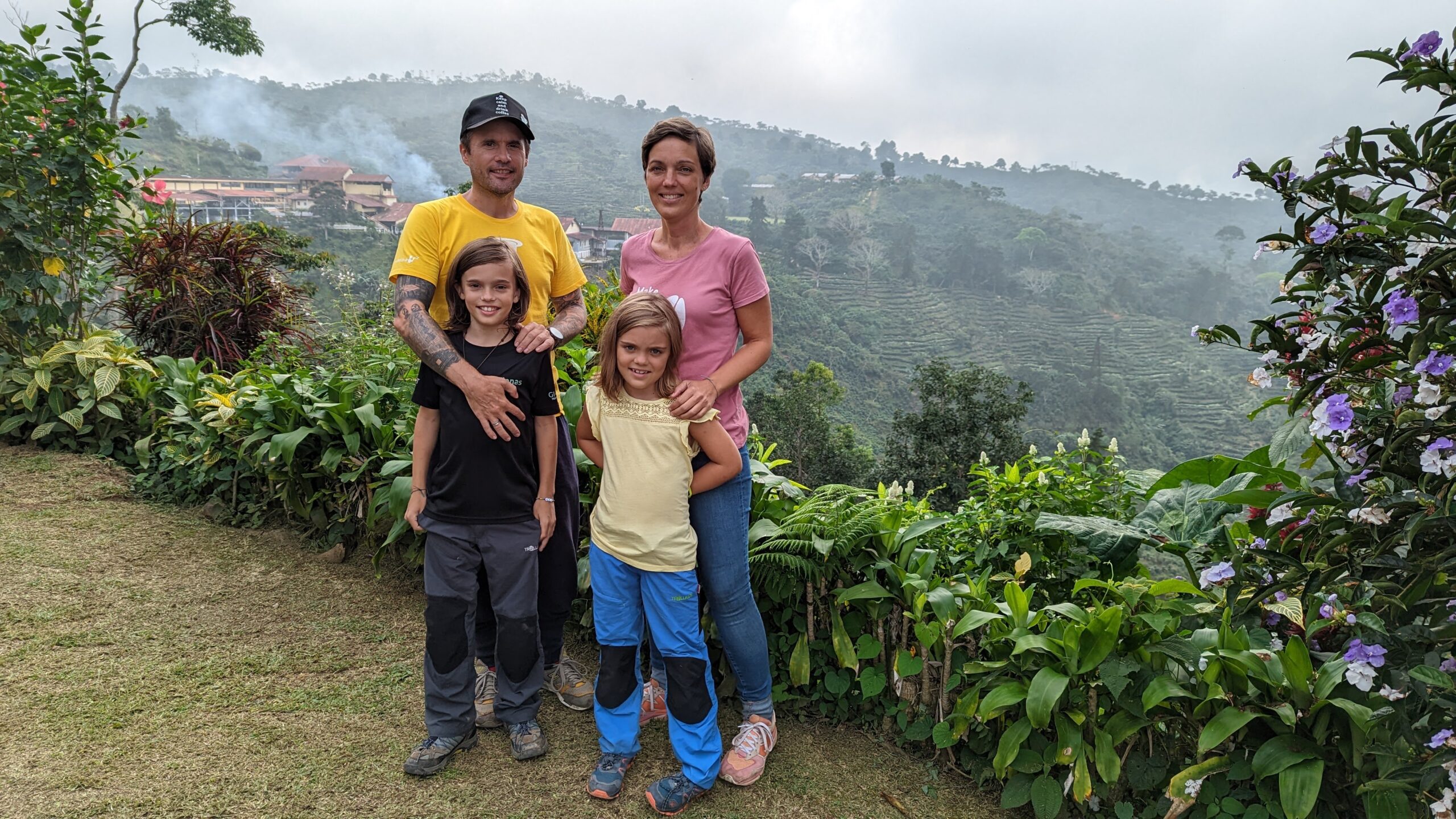 Meine Familie auf Kaffee-Welt-Reise auf der Finca Hamburgo in Mexiko